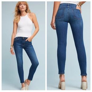 Current/Elliott High Rise Ankle Skinny Jeans in Blue